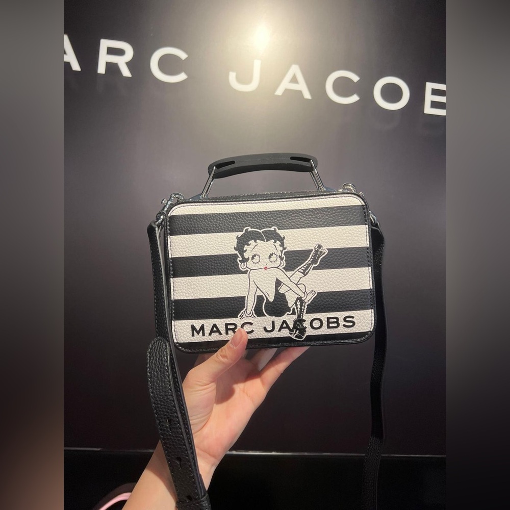 Marc Jacobs Betty Boop Black and White Crossbody Handbag
